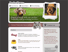 Tablet Screenshot of perfectpaws.ie